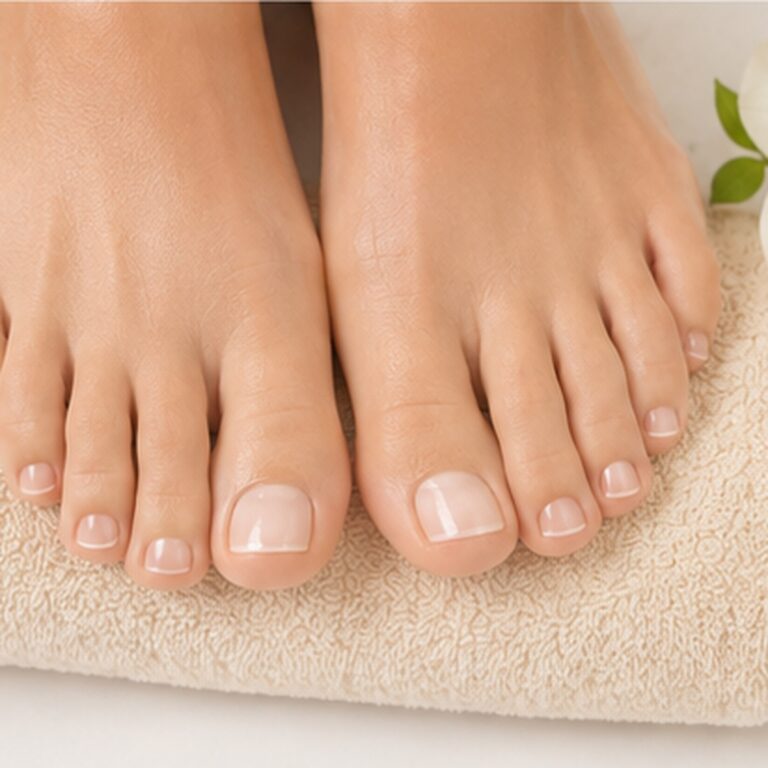 Efekt pedicure z opracowaniem podeszwy w Angel Nails Reda