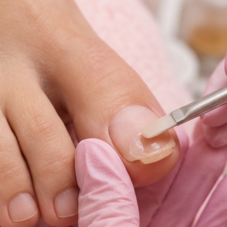 Nakładanie materiału podczas przedłużania paznokcia w Angel Nails Reda