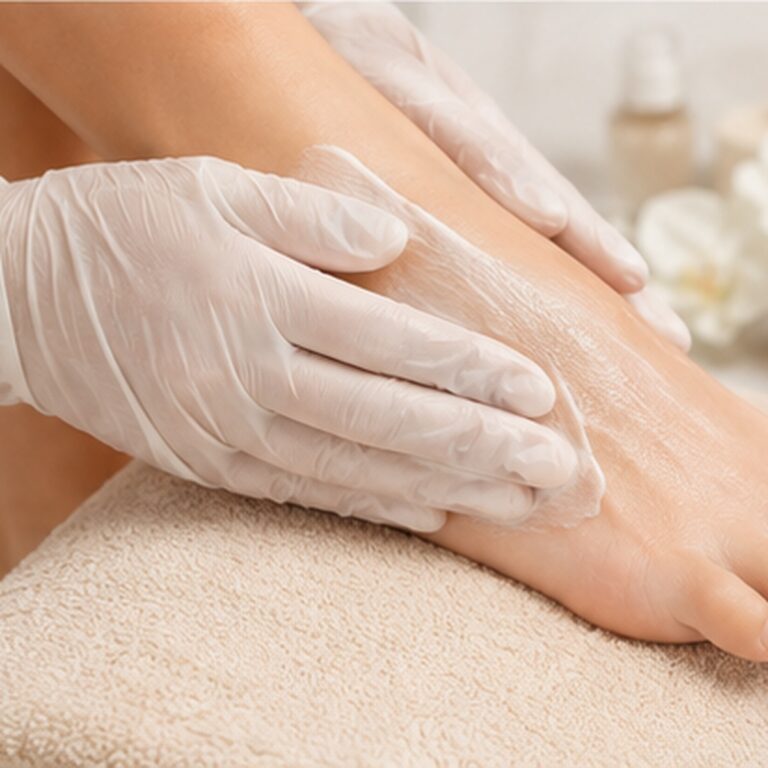 Pielęgnacja stóp kremem po wykonaniu pedicure w Redzie
