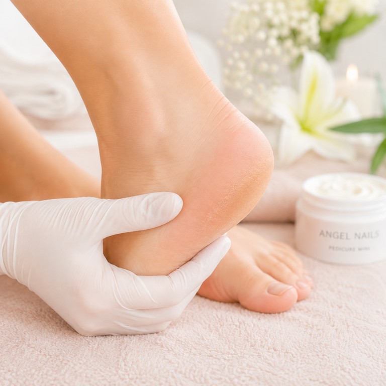 Wygładzanie pięt podczas zabiegu Pedicure Mini Reda